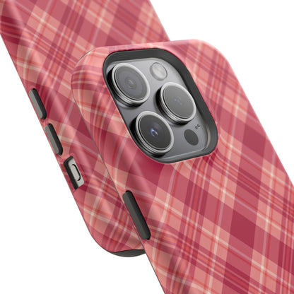 Rustic Red Plaid – MagSafe iPhone Case - BOGO Cases