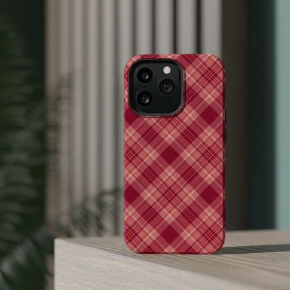 Rustic Red Plaid – MagSafe iPhone Case - BOGO Cases