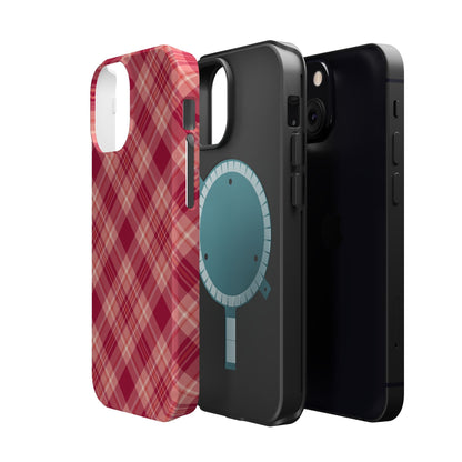 Rustic Red Plaid – MagSafe iPhone Case - BOGO Cases