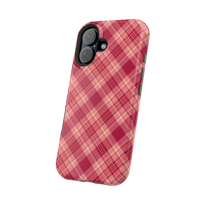 Rustic Red Plaid – MagSafe iPhone Case - BOGO Cases