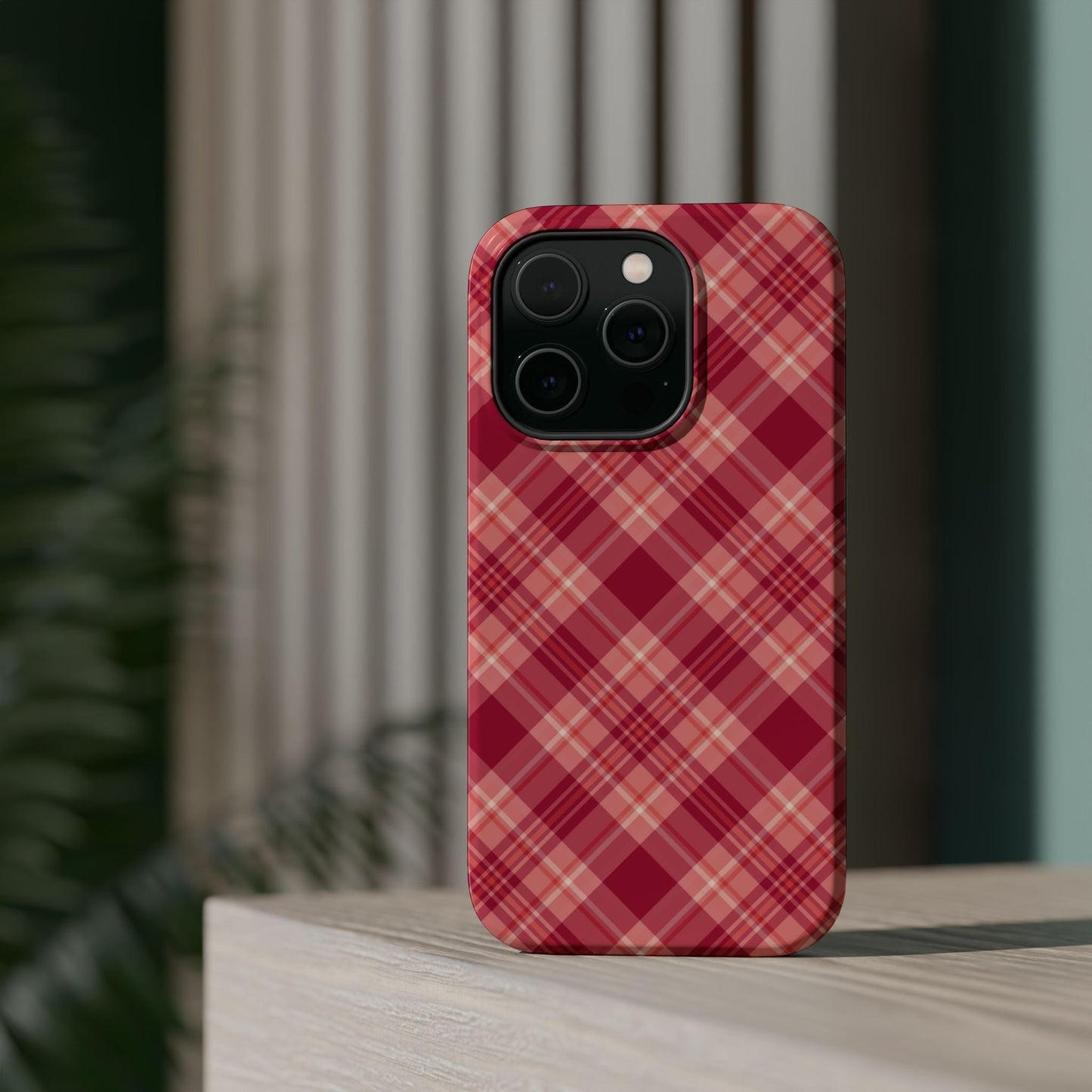 Rustic Red Plaid – MagSafe iPhone Case - BOGO Cases