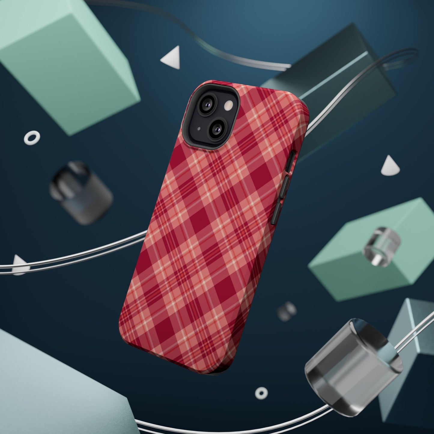 Rustic Red Plaid – MagSafe iPhone Case - BOGO Cases