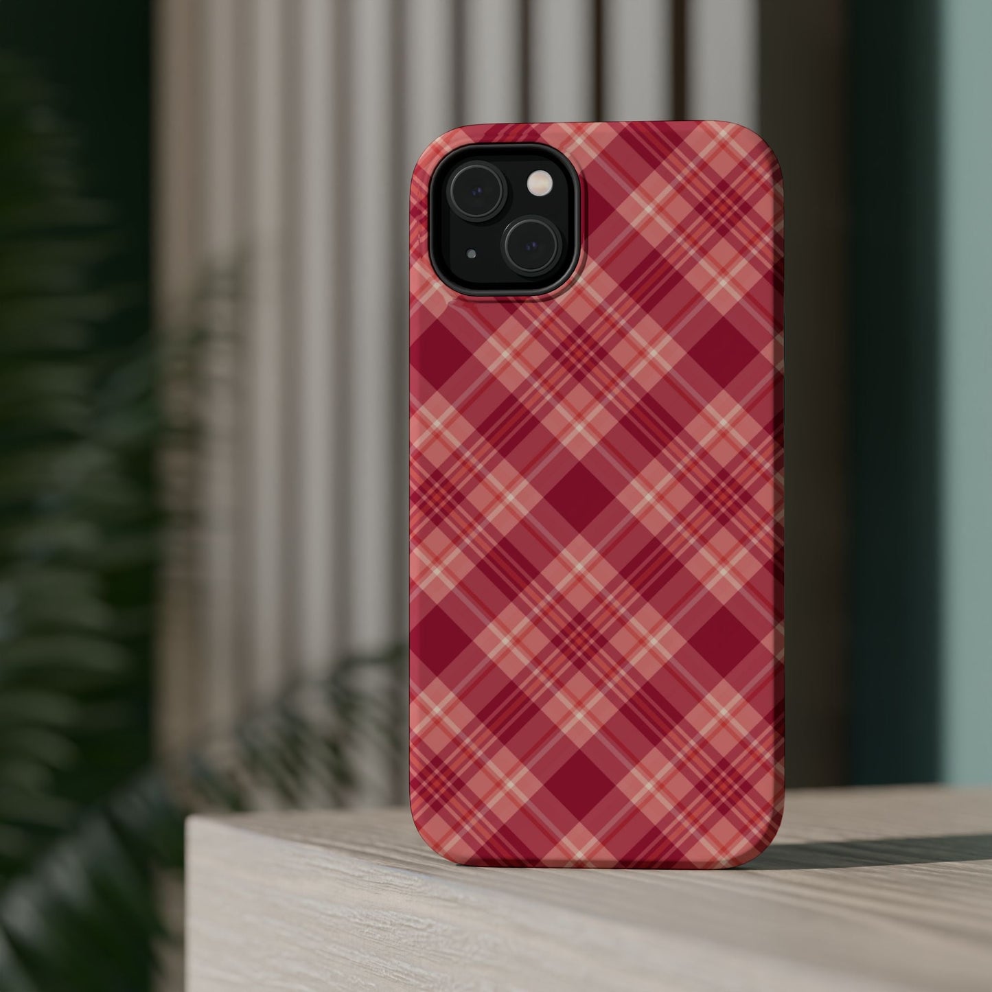 Rustic Red Plaid – MagSafe iPhone Case - BOGO Cases