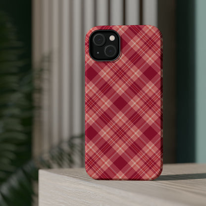 Rustic Red Plaid – MagSafe iPhone Case - BOGO Cases