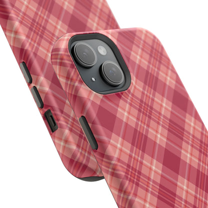 Rustic Red Plaid – MagSafe iPhone Case - BOGO Cases