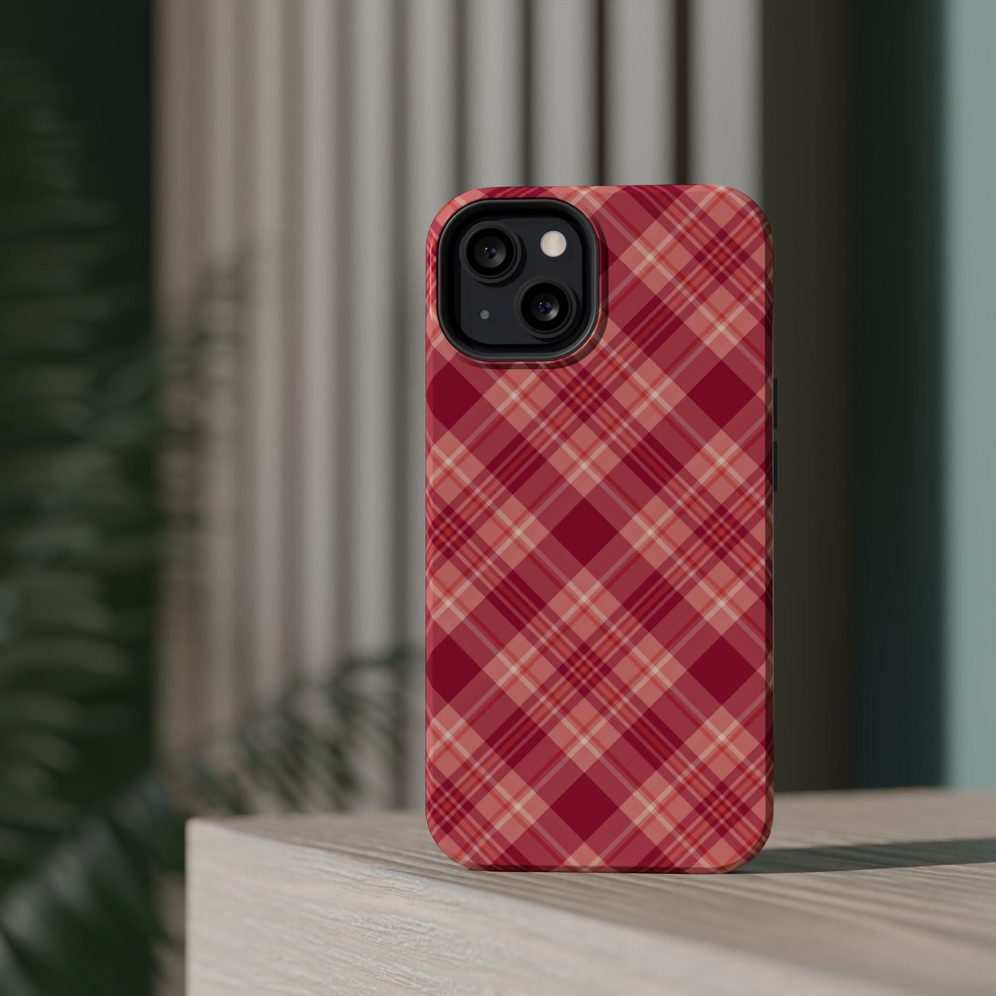 Rustic Red Plaid – MagSafe iPhone Case - BOGO Cases