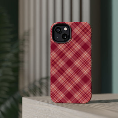 Rustic Red Plaid – MagSafe iPhone Case - BOGO Cases