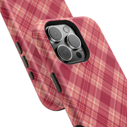 Rustic Red Plaid – MagSafe iPhone Case - BOGO Cases
