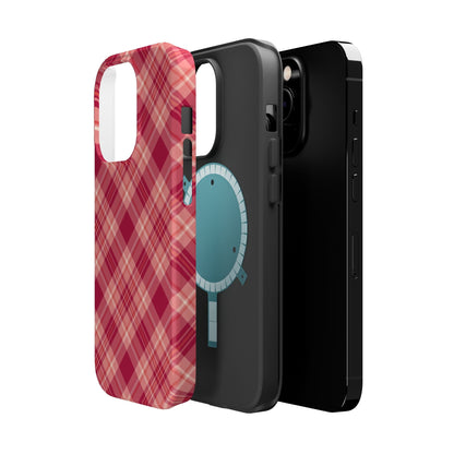 Rustic Red Plaid – MagSafe iPhone Case - BOGO Cases