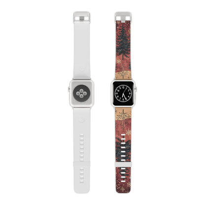 Rustic Red Winter Forest Apple Watch Band - BOGO Cases
