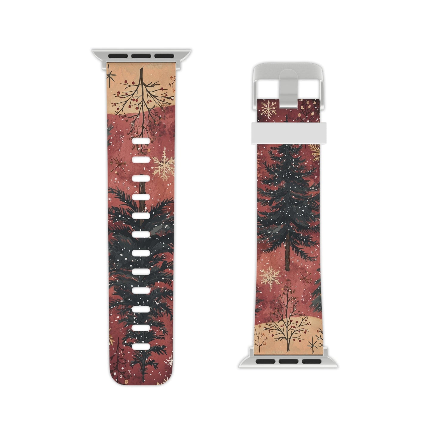 Rustic Red Winter Forest Apple Watch Band - BOGO Cases