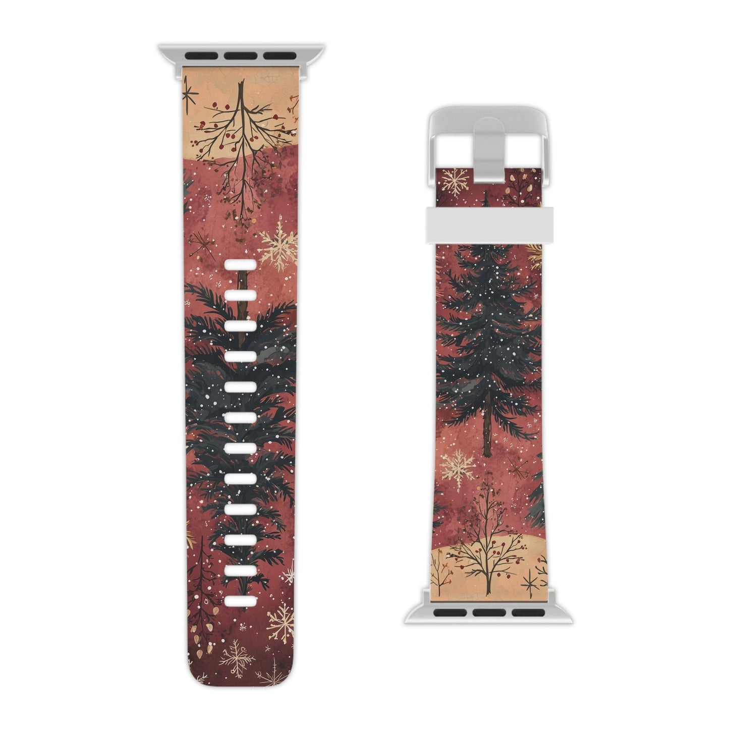 Rustic Red Winter Forest Apple Watch Band - BOGO Cases