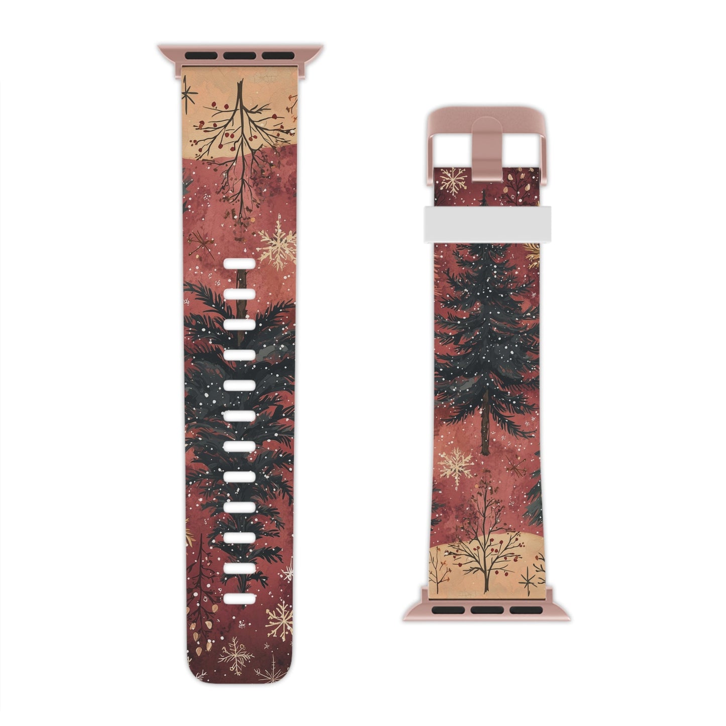 Rustic Red Winter Forest Apple Watch Band - BOGO Cases