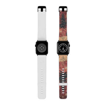 Rustic Red Winter Forest Apple Watch Band - BOGO Cases