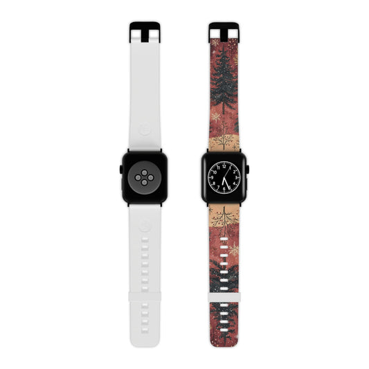 Rustic Red Winter Forest Apple Watch Band - BOGO Cases