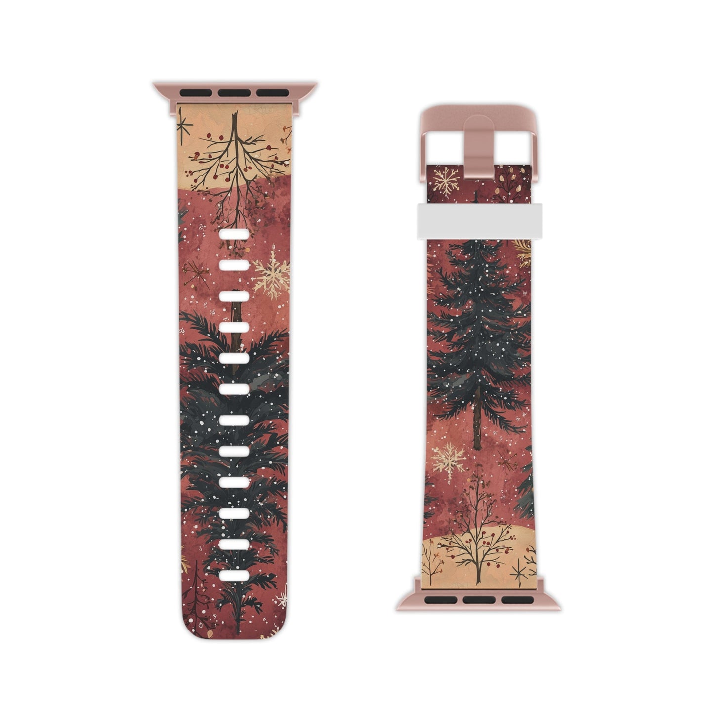 Rustic Red Winter Forest Apple Watch Band - BOGO Cases