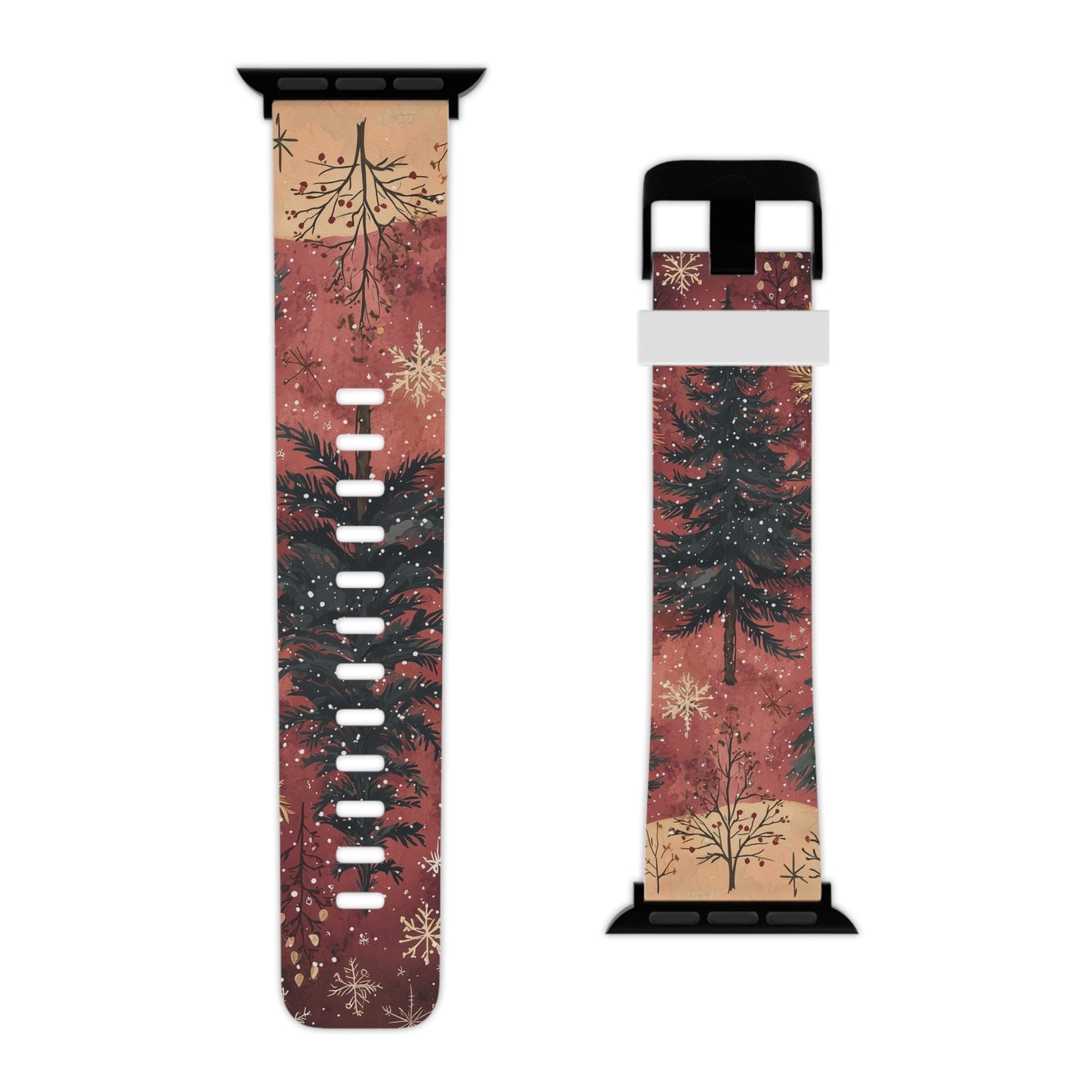 Rustic Red Winter Forest Apple Watch Band - BOGO Cases