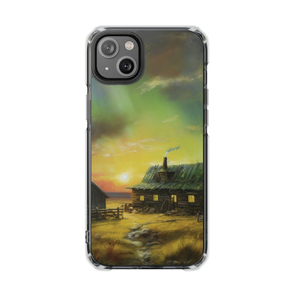 Rustic Sunset Cabin - MagSafe® Clear Impact Case - BOGO Cases