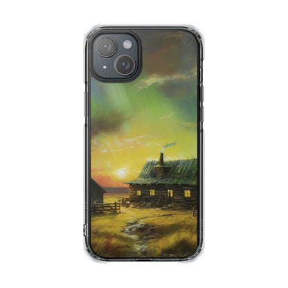 Rustic Sunset Cabin - MagSafe® Clear Impact Case - BOGO Cases