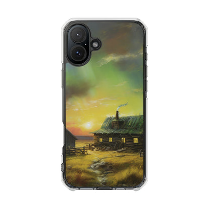 Rustic Sunset Cabin - MagSafe® Clear Impact Case - BOGO Cases