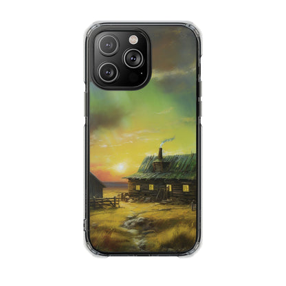 Rustic Sunset Cabin - MagSafe® Clear Impact Case - BOGO Cases