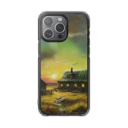 Rustic Sunset Cabin - MagSafe® Clear Impact Case - BOGO Cases