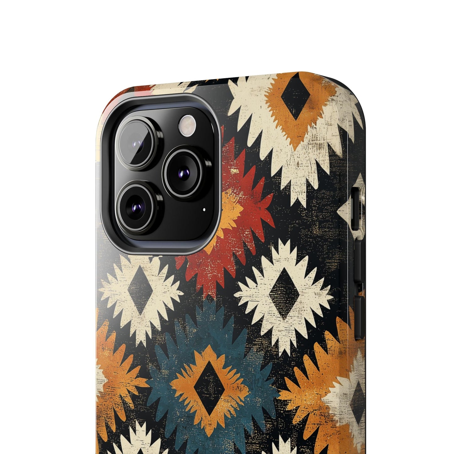 Rustic Tribal Sunburst Tough iPhone Case – Vibrant Geometric Design, Dual - Layer Protection - BOGO Cases