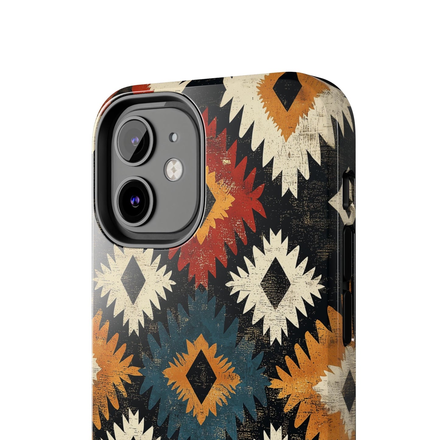 Rustic Tribal Sunburst Tough iPhone Case – Vibrant Geometric Design, Dual - Layer Protection - BOGO Cases