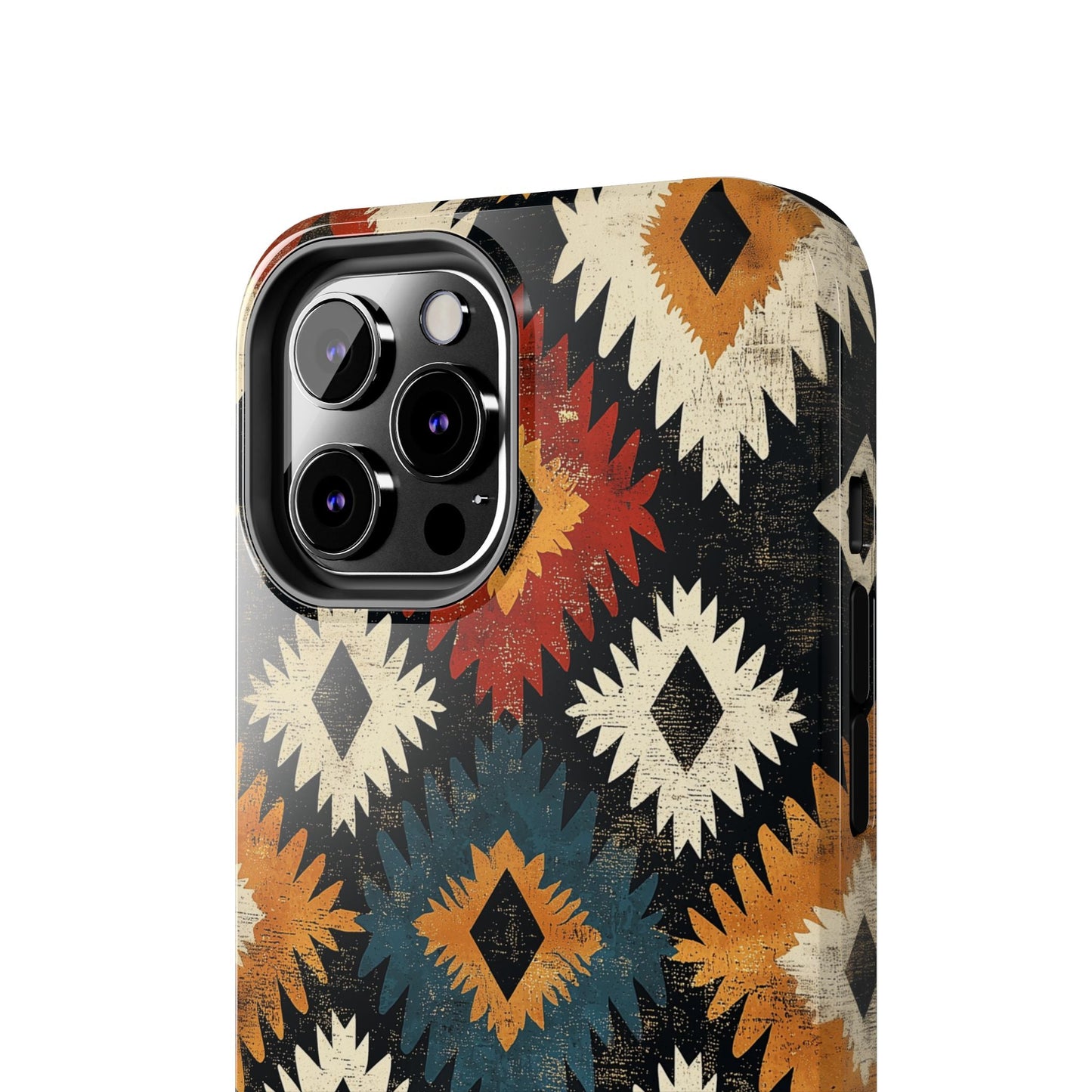 Rustic Tribal Sunburst Tough iPhone Case – Vibrant Geometric Design, Dual - Layer Protection - BOGO Cases