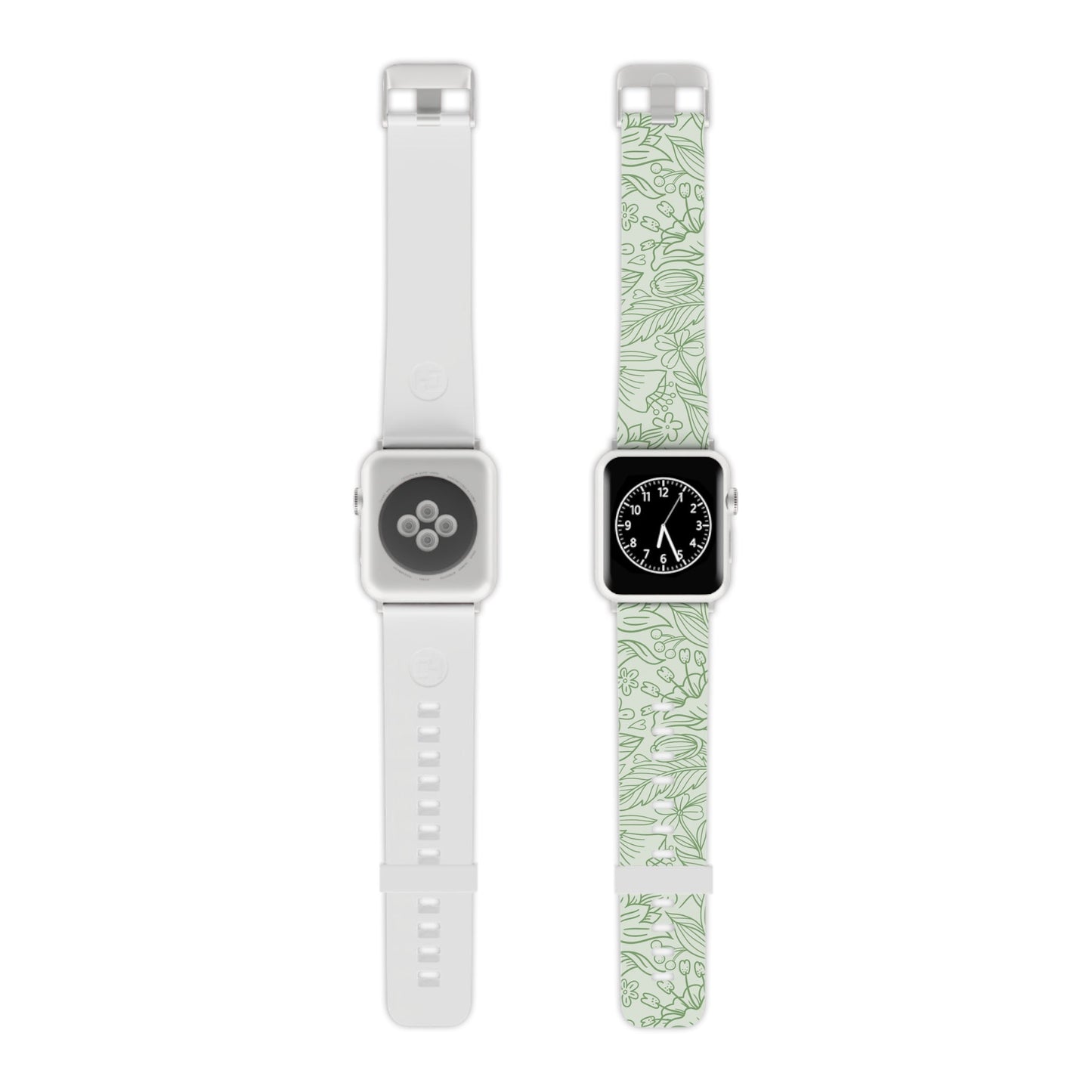  Sage Green Floral Line Art Apple Watch Band - BOGO Cases
