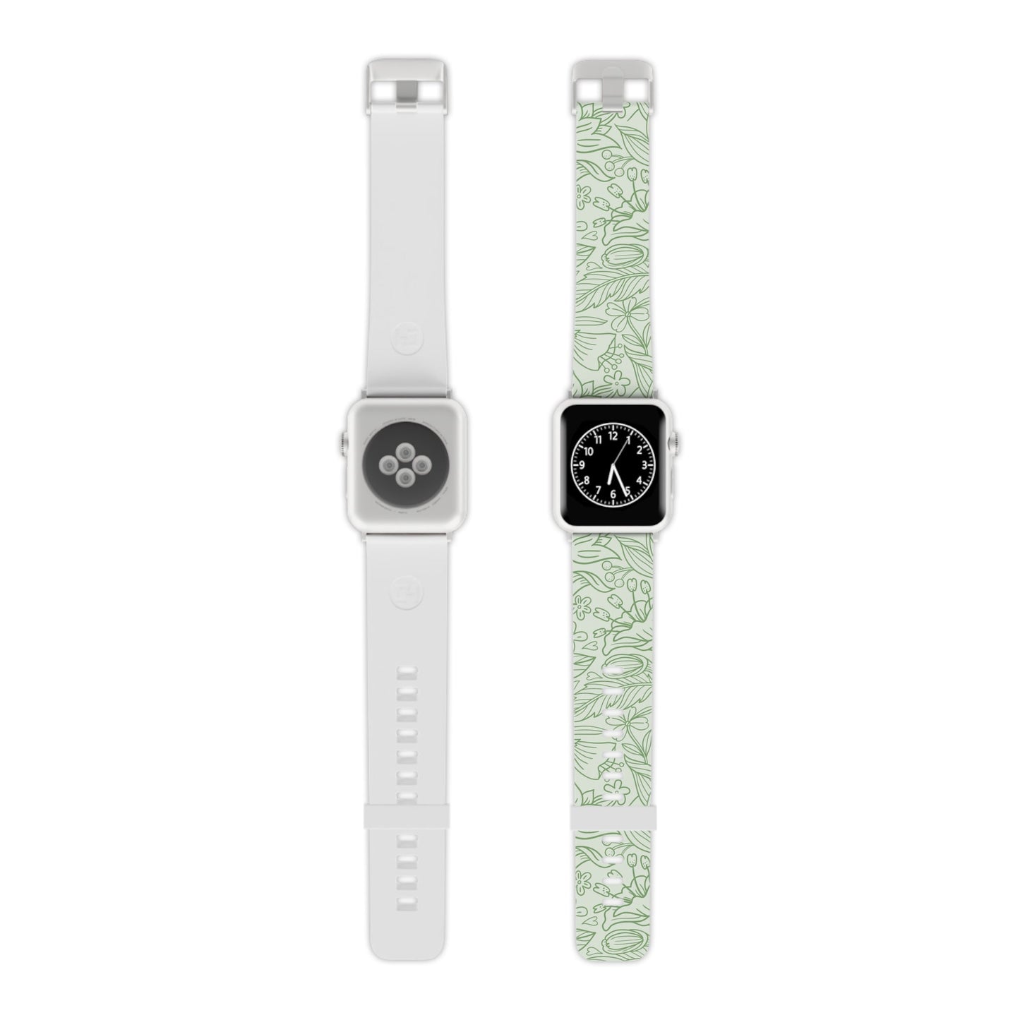  Sage Green Floral Line Art Apple Watch Band - BOGO Cases