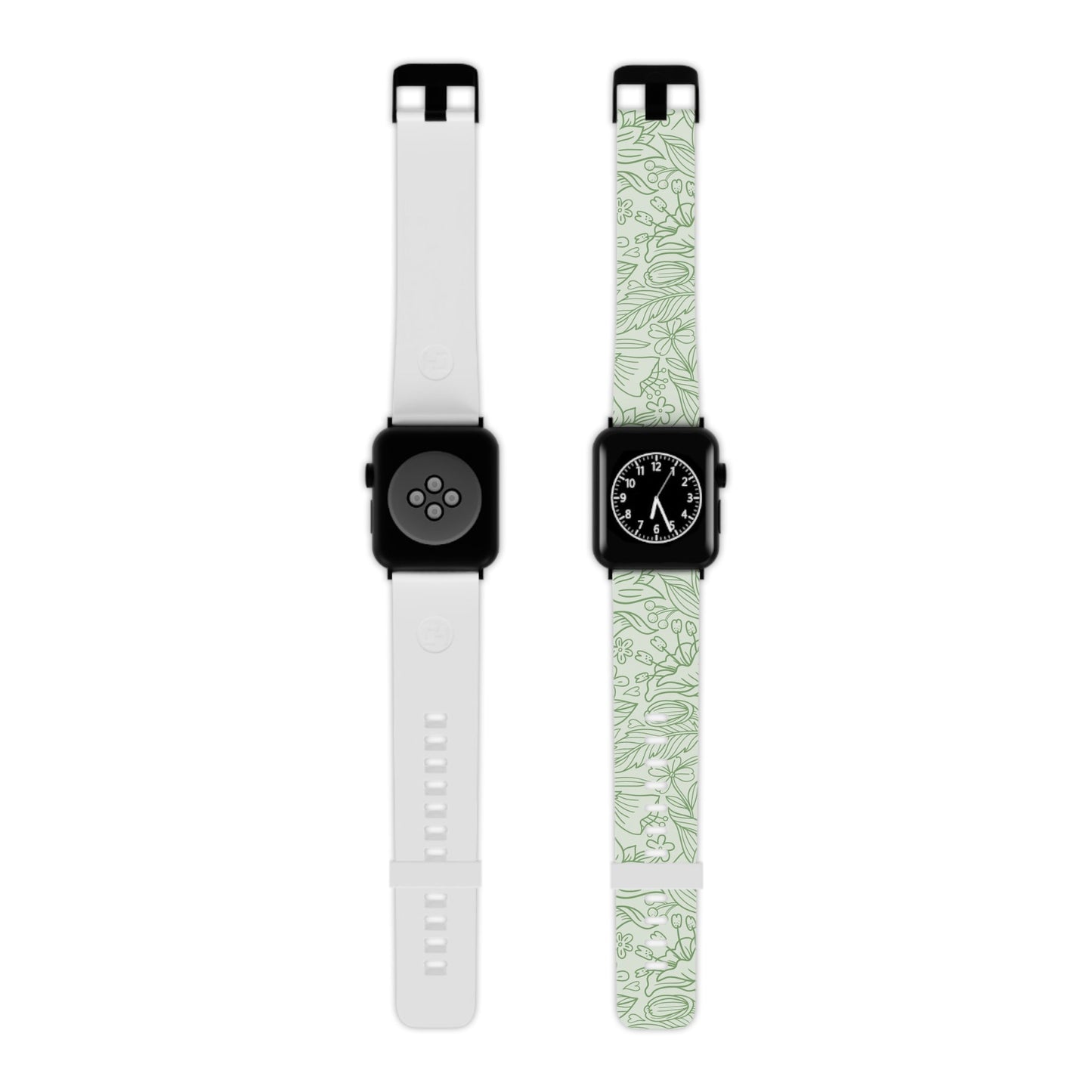  Sage Green Floral Line Art Apple Watch Band - BOGO Cases