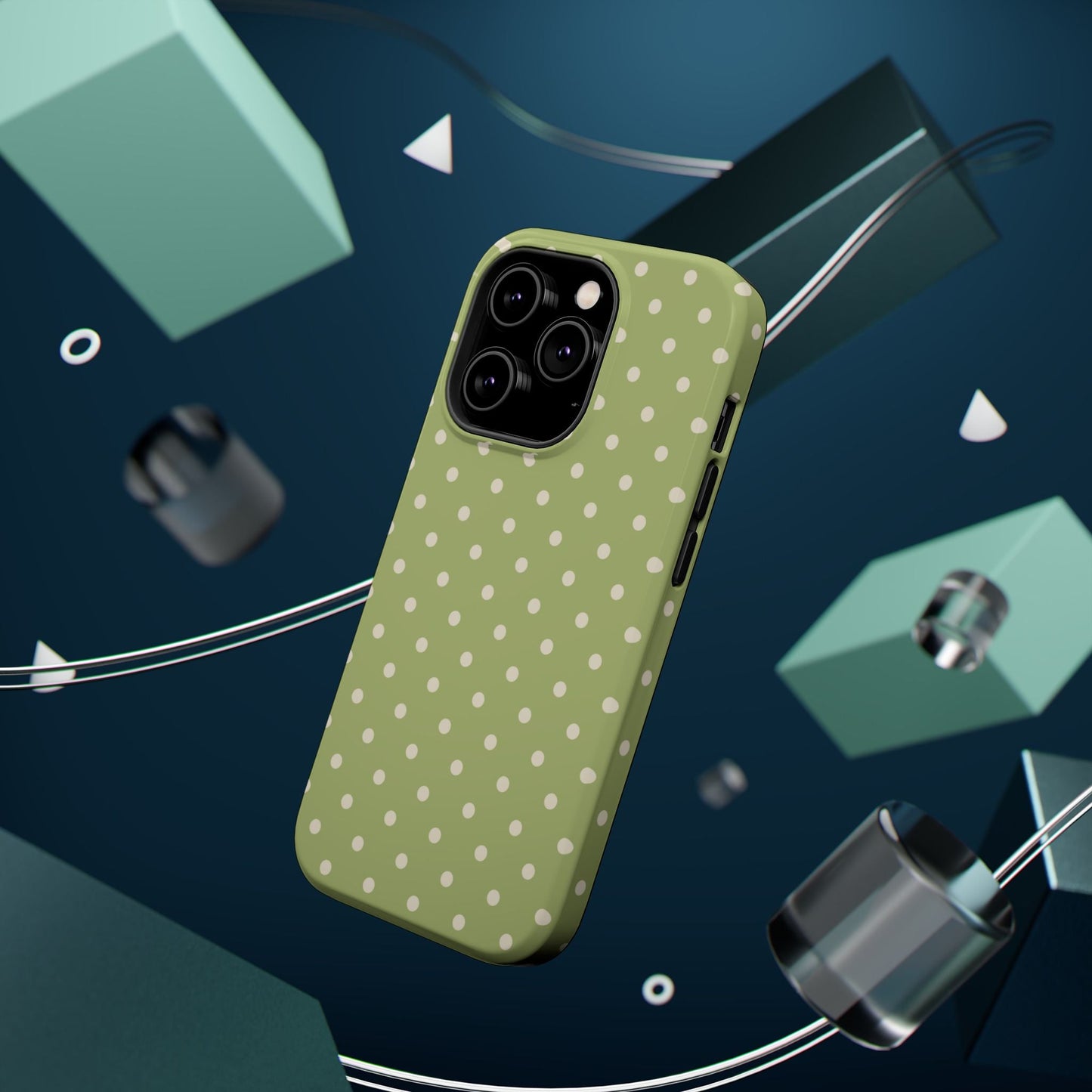 Sage Green Polka Dots – MagSafe iPhone Case - BOGO Cases