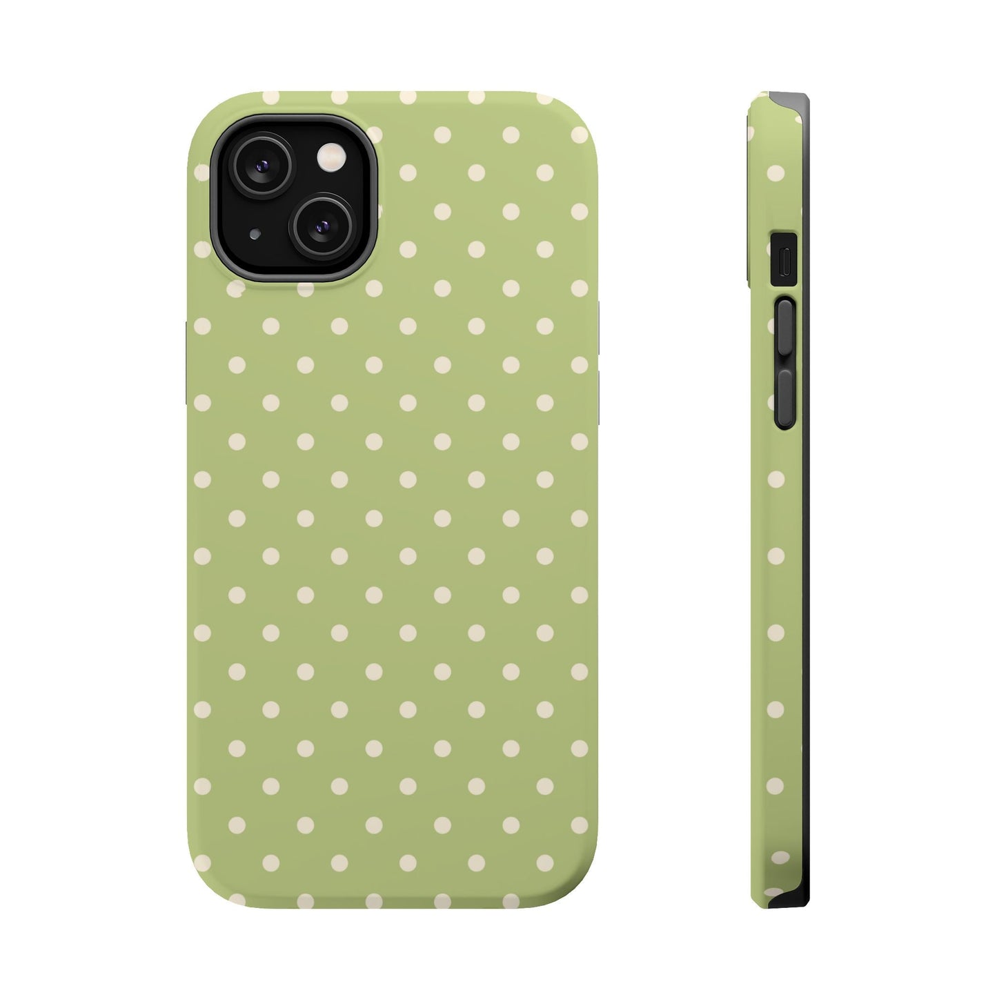 Sage Green Polka Dots – MagSafe iPhone Case - BOGO Cases