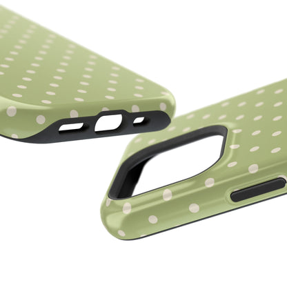Sage Green Polka Dots – MagSafe iPhone Case - BOGO Cases