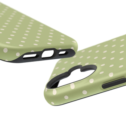 Sage Green Polka Dots – MagSafe iPhone Case - BOGO Cases