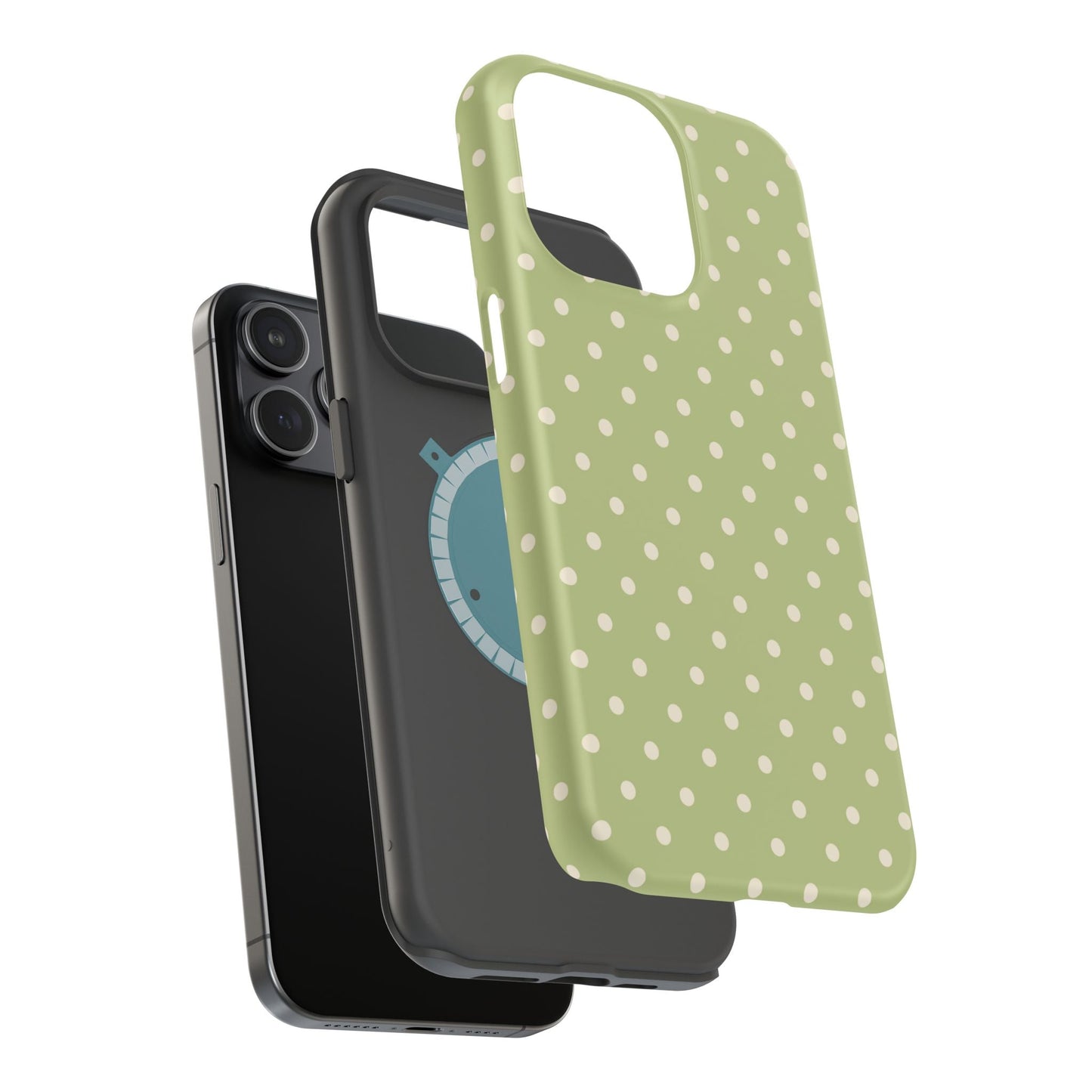 Sage Green Polka Dots – MagSafe iPhone Case - BOGO Cases