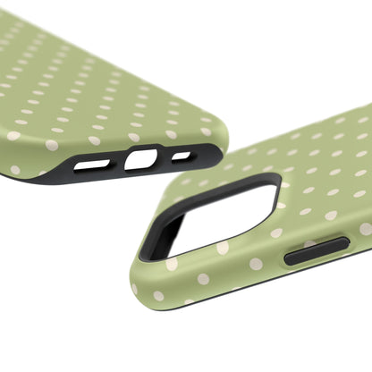 Sage Green Polka Dots – MagSafe iPhone Case - BOGO Cases