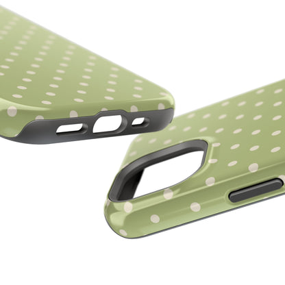 Sage Green Polka Dots – MagSafe iPhone Case - BOGO Cases