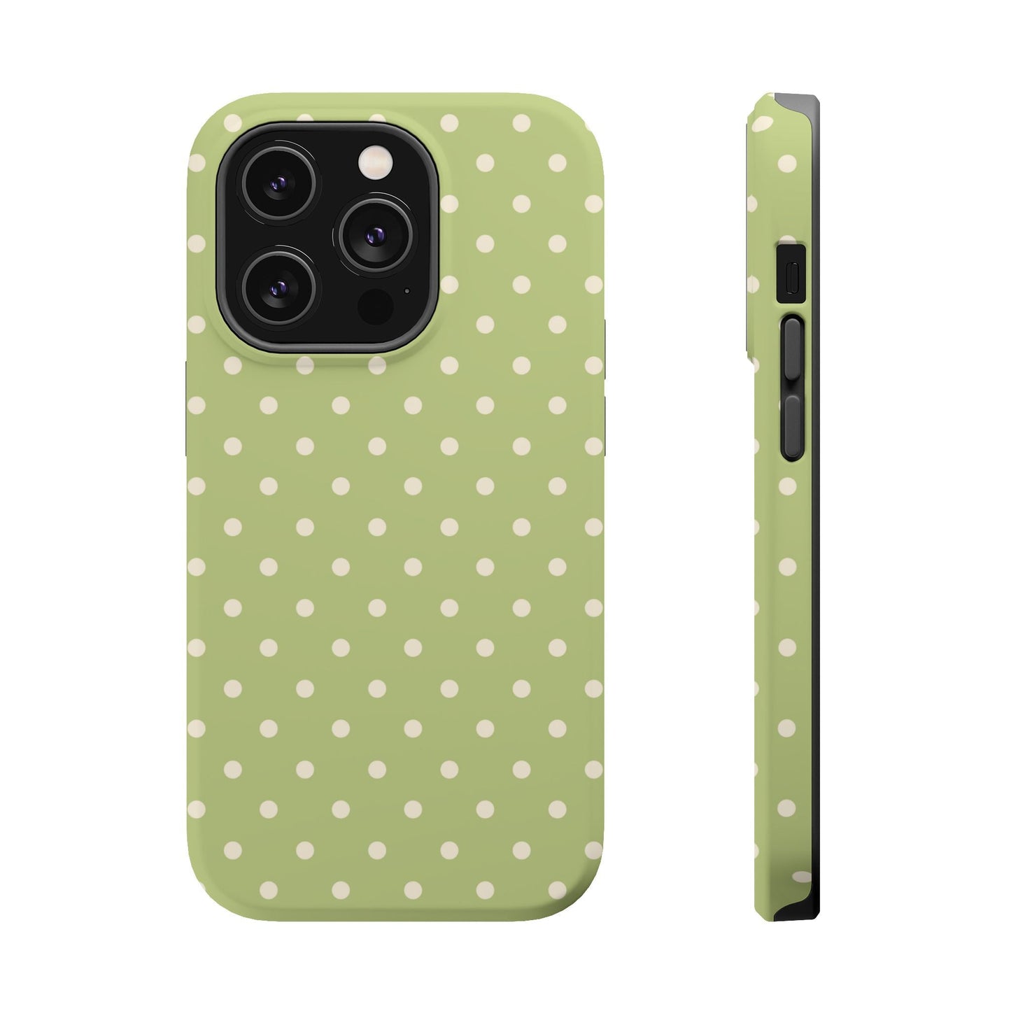Sage Green Polka Dots – MagSafe iPhone Case - BOGO Cases