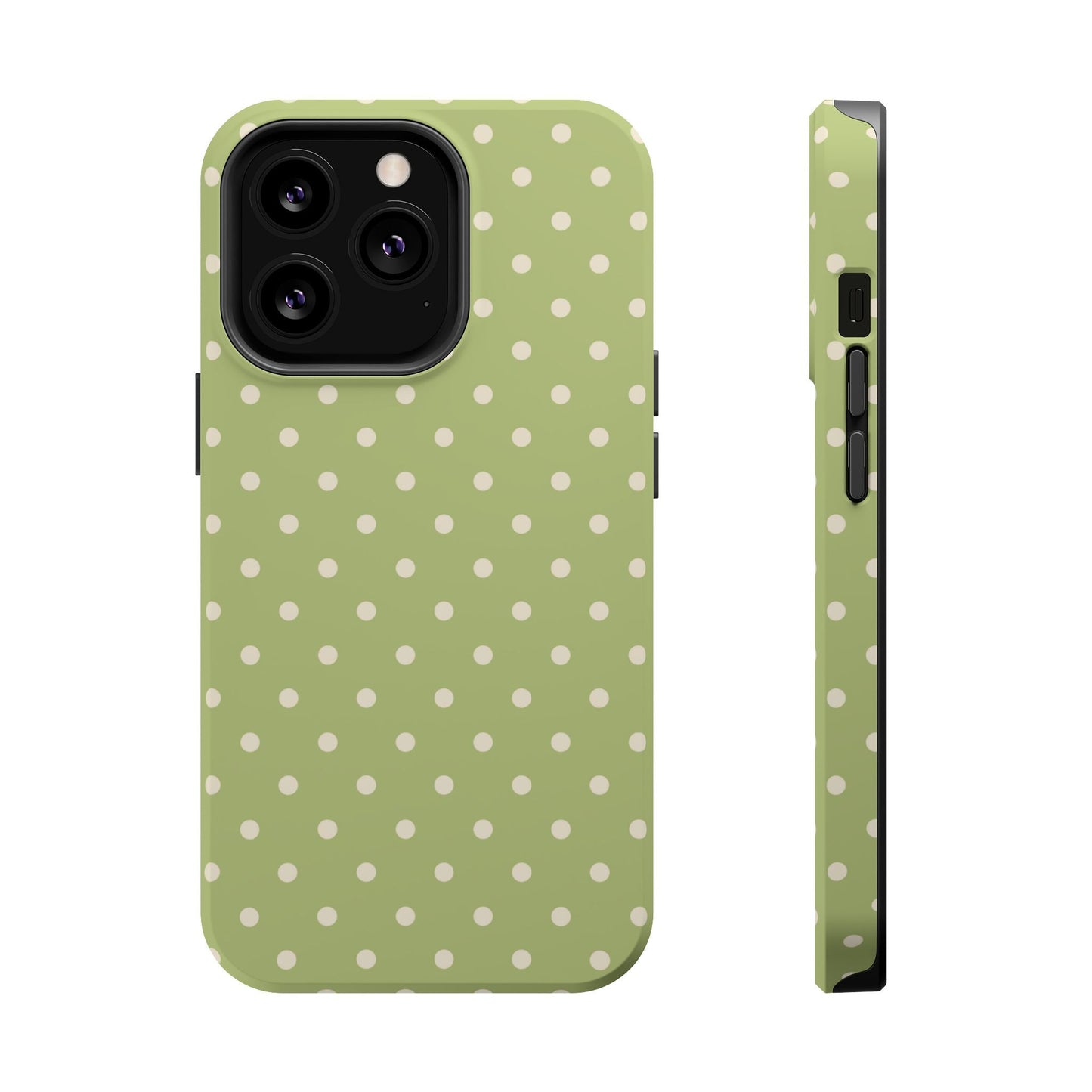 Sage Green Polka Dots – MagSafe iPhone Case - BOGO Cases
