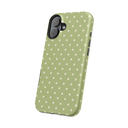 Sage Green Polka Dots – MagSafe iPhone Case - BOGO Cases