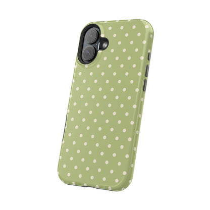 Sage Green Polka Dots – MagSafe iPhone Case - BOGO Cases