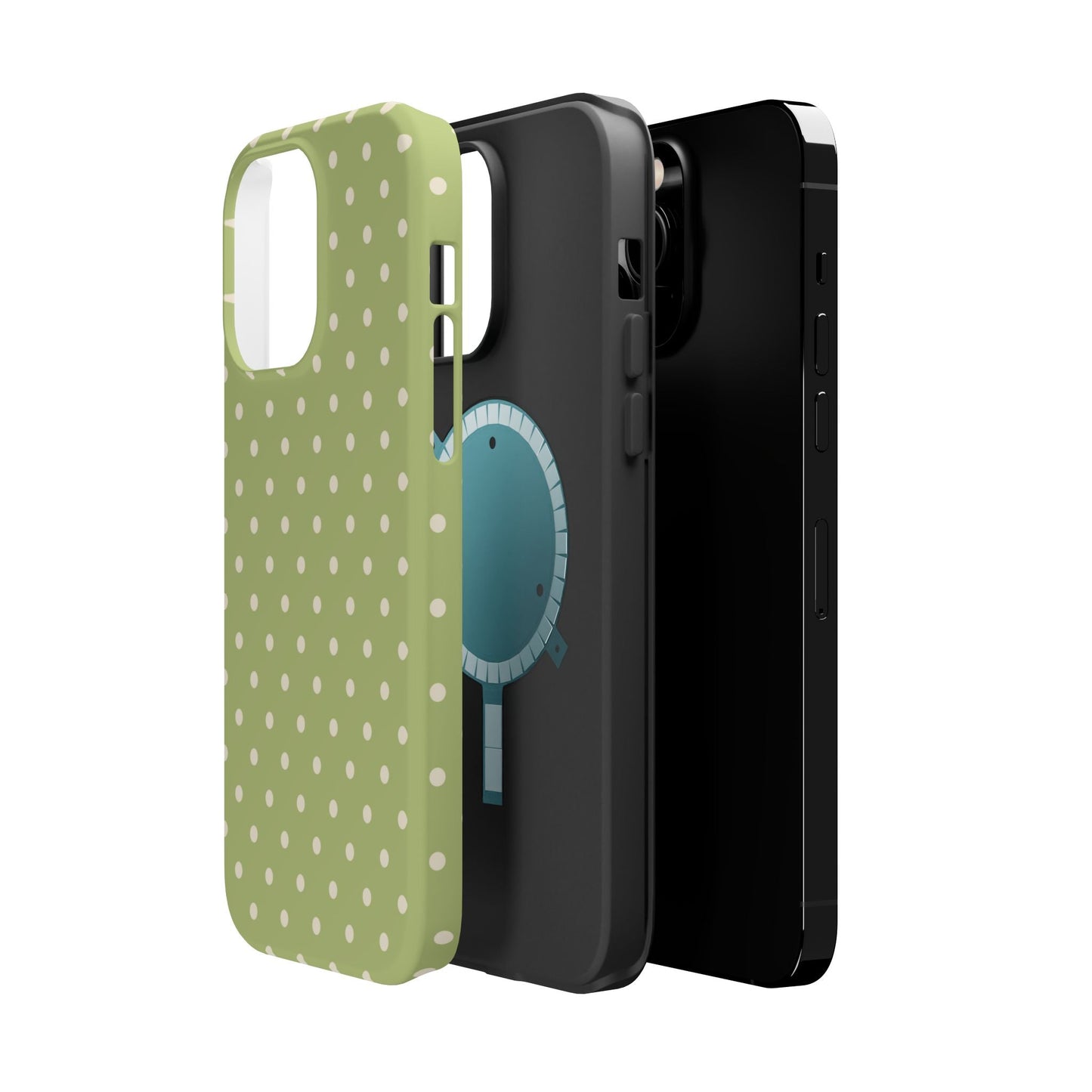 Sage Green Polka Dots – MagSafe iPhone Case - BOGO Cases