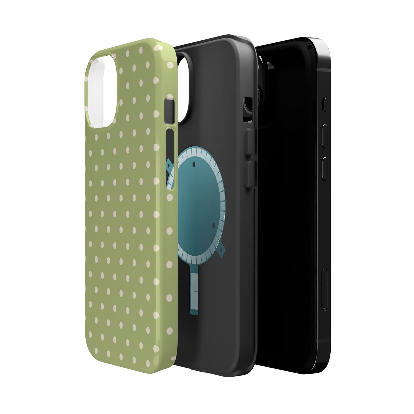 Sage Green Polka Dots – MagSafe iPhone Case - BOGO Cases