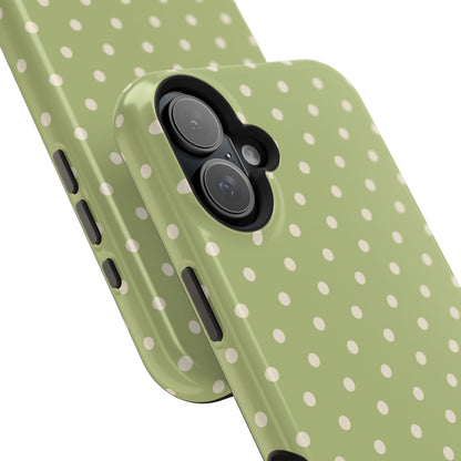 Sage Green Polka Dots – MagSafe iPhone Case - BOGO Cases