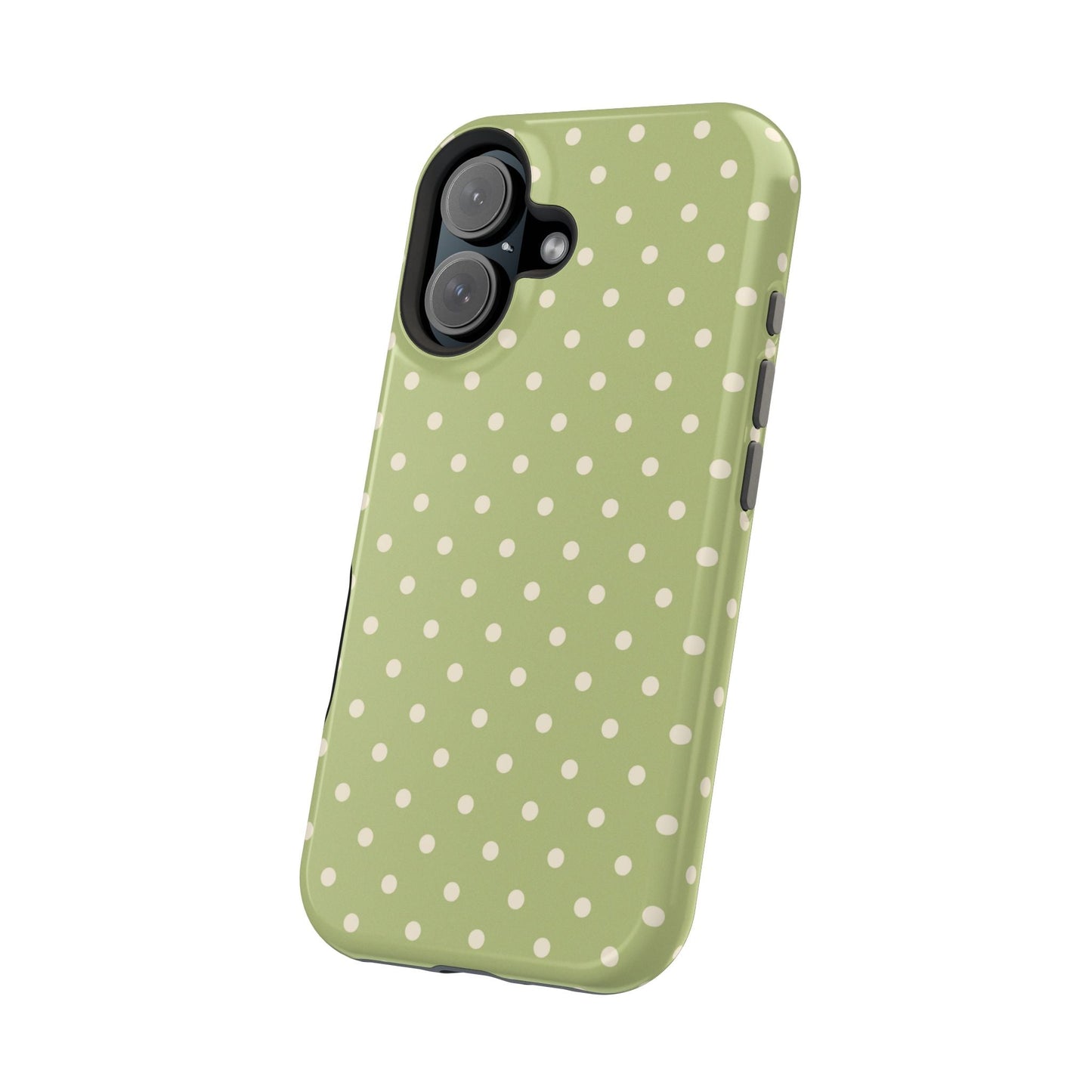 Sage Green Polka Dots – MagSafe iPhone Case - BOGO Cases