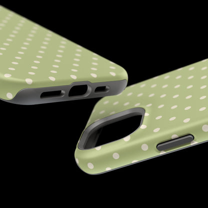 Sage Green Polka Dots – MagSafe iPhone Case - BOGO Cases