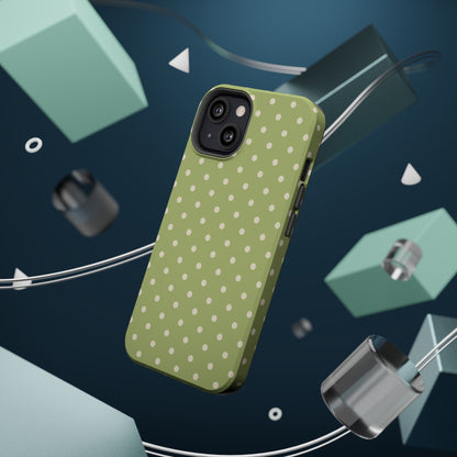 Sage Green Polka Dots – MagSafe iPhone Case - BOGO Cases