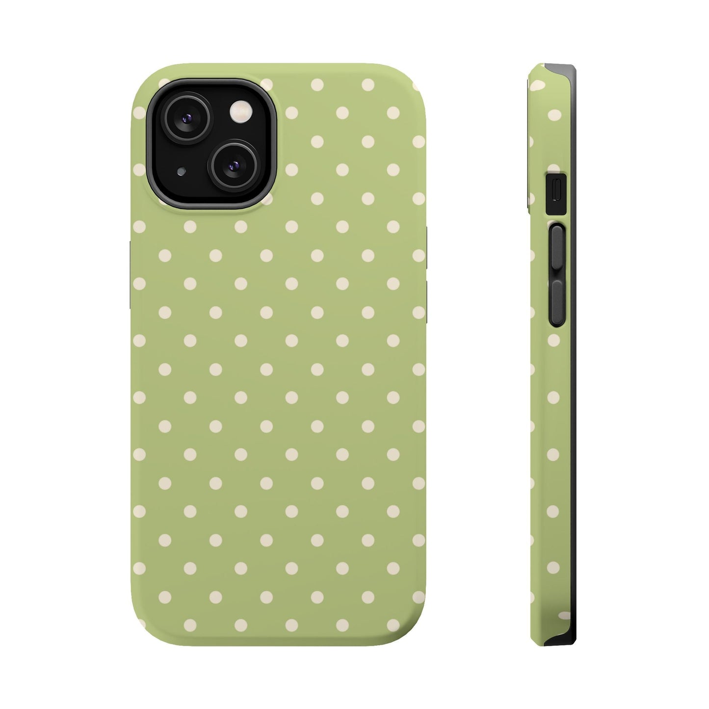 Sage Green Polka Dots – MagSafe iPhone Case - BOGO Cases
